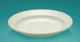 Plato plastico hondo 20.5cm (100 uds) reutilizable