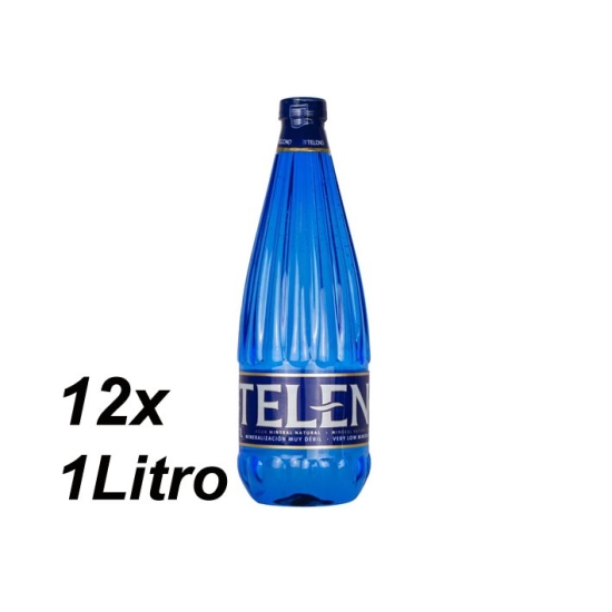 Botella de agua azul 1L