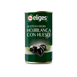 ACEITUNAS NEGRAS CON HUESO IFA ELIGES 350 GR