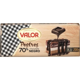 CHOCOLATE NEGRO 70  CACAO POSTRES VALOR 200 GR
