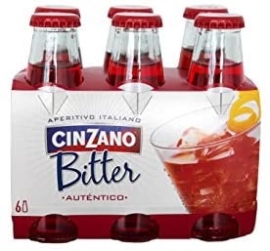 BITTER CINZANO 8 5   ALCOHOL 10 CL  P 6 