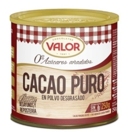 CACAO PURO EN POLVO DESGRASADO VALOR 250 GR