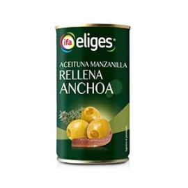 ACEITUNAS RELLENAS DE ANCHOA IFA ELIGES 350 GR